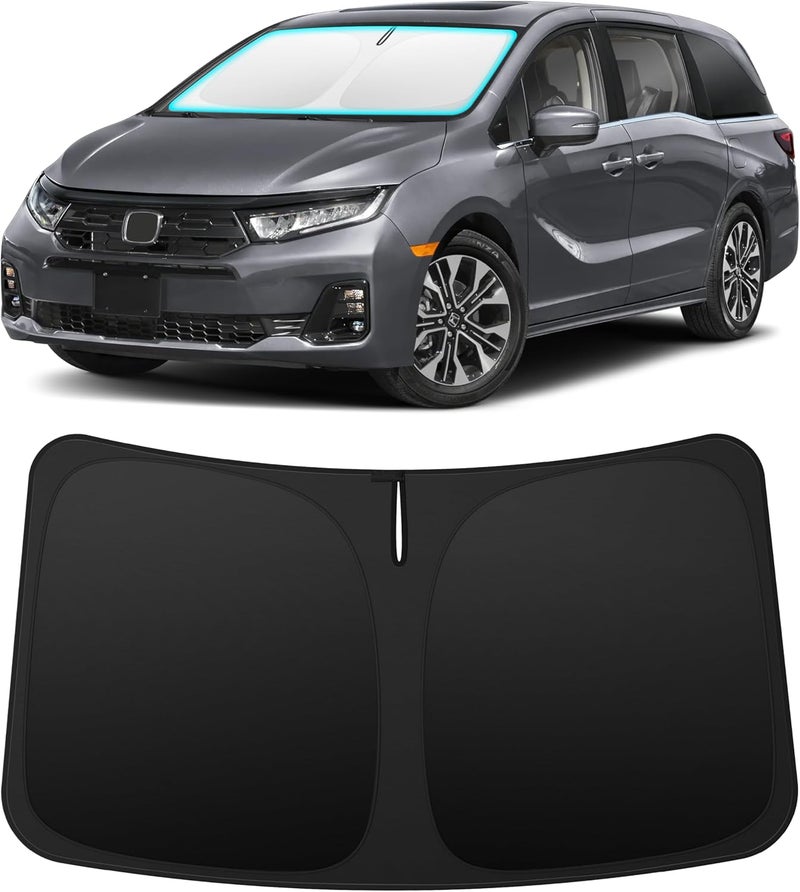 INSAUTO Foldable Windshield Sun Shade for Honda Odyssey 2018-2026, Heat & UV Protection Car Sunshade with Storage Bag, Keep Interior Cool & Easy Installation - Image 1
